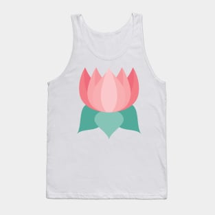 Cute Colorful Lotus Tank Top